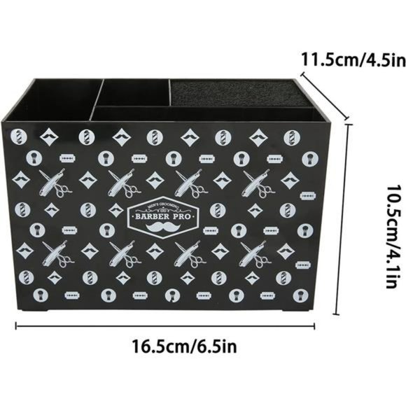 Hair Salon Scissors Storage Box, Shear Holder  Barber Tools Holder (Black-White) - Picture 2 of 6